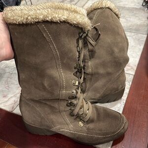 Women's Sporto Fur-lined Suede Boots, sz 9.5